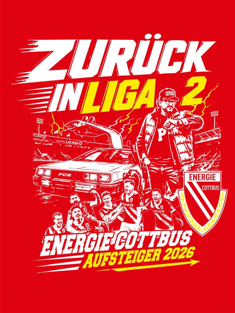 FC Energie Cottbus freut sich: Endlich zweitklassig – und die Sportfamilie gratuliert!
