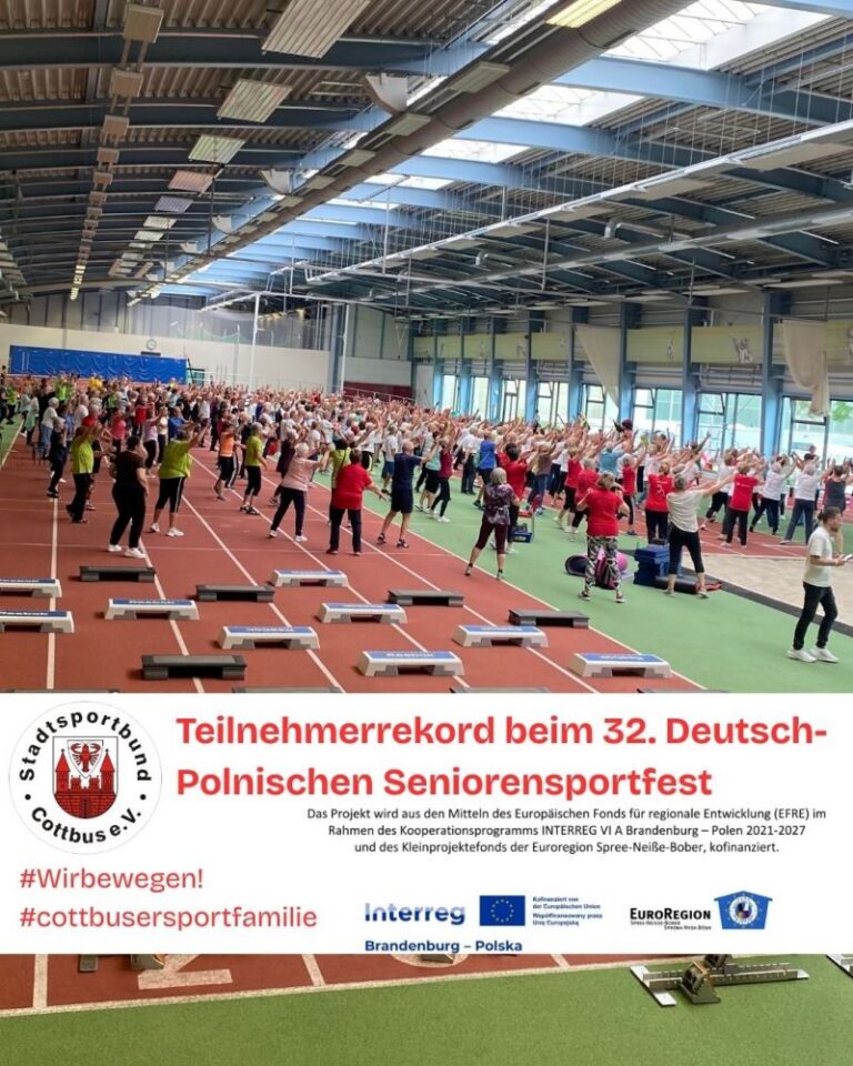 Deutsch-Polnisches Seniorensportfest lockt 440 sportbegeisterte Seniorinnen und Senioren ins Sportzentrum